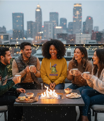 Huzzah Frog Wizard Sweatshirt - Cute Wizard Frog with Sword - Heavy Blend Crewneck